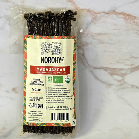 Sachet de 250gr de gousses de vanille Bio de Madagascar